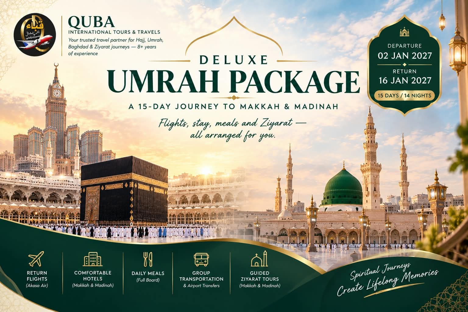 January 15 Days Umrah Package 2027